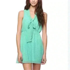 Forever 21 Light Teal? Mint? Sleeveless Front Tie Dress Women L